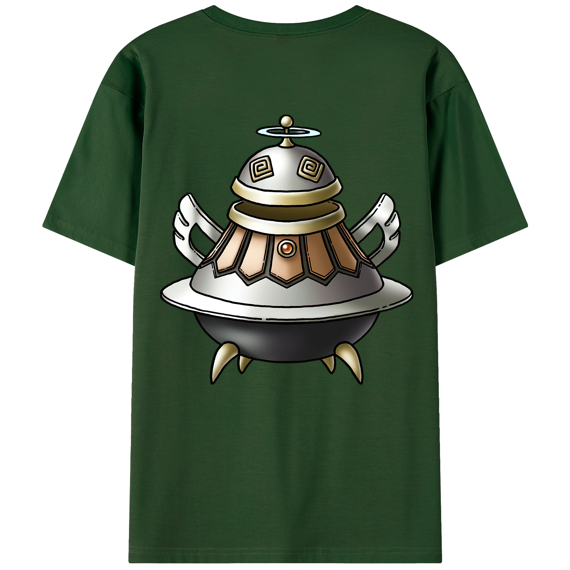 （画像用） ドラゴンクエスト Doragon Kuesuto Dragon Quest 綿100％半袖Tシャツ（背面プリント）